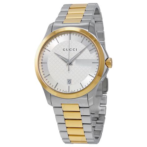 gucci g-timeless silver dial two-tone women& 39|Gucci watch warranty 2022.